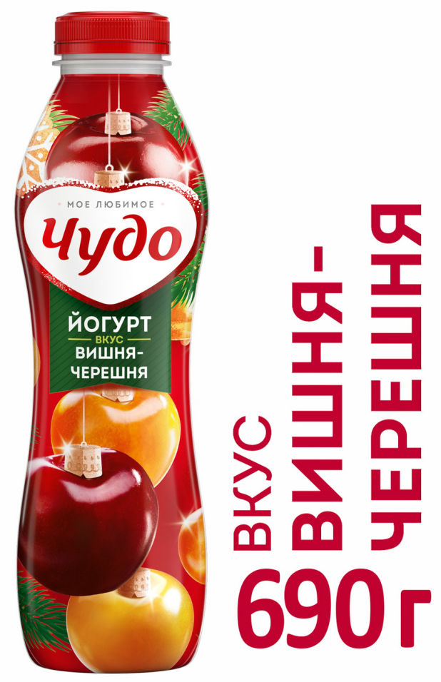 Отзывы о Йогурте питьевом Чудо Вишня-Черешня 2.4% 690г Отзывы о Йогурте питьевом Чудо Вишня-Черешня 2.4% 690г