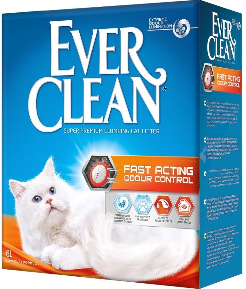 Наполнитель для кошачьего туалета Ever Clean Fast Acting Мгновенный контроль запахов 6л Наполнитель для кошачьего туалета Ever Clean Fast Acting Мгновенный контроль запахов 6л