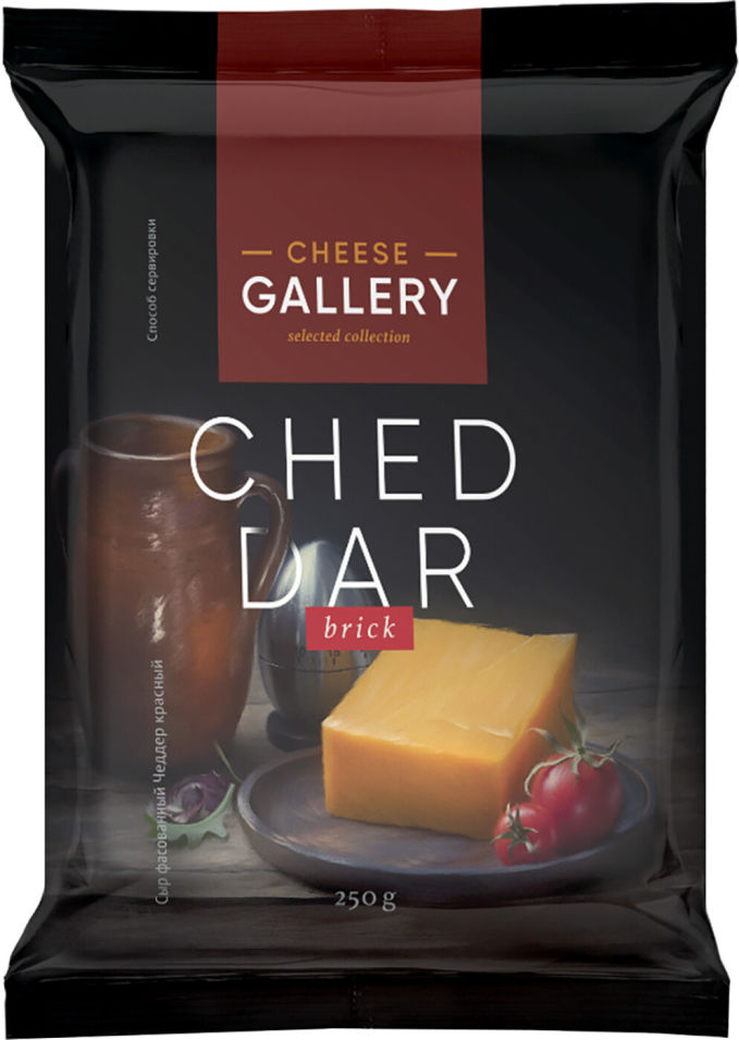 Сыр Cheese Gallery Чеддер красный 50% 250г