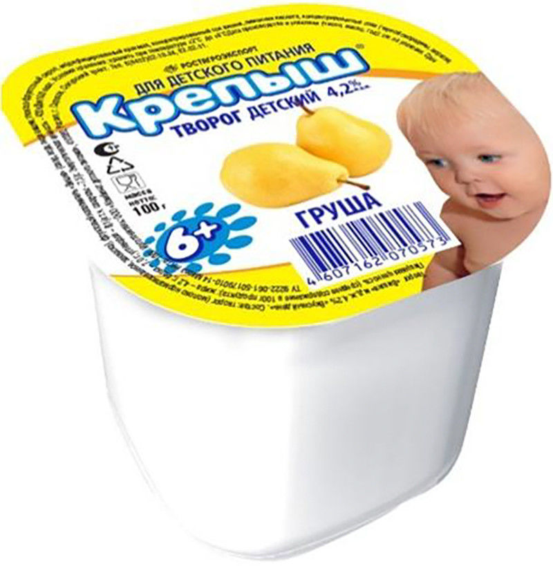 Творог детский Крепыш Груша 4.2% 100г