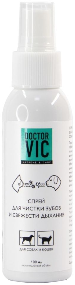 Спрей для кошек и собак Doctor VIC для чистки зубов 100мл