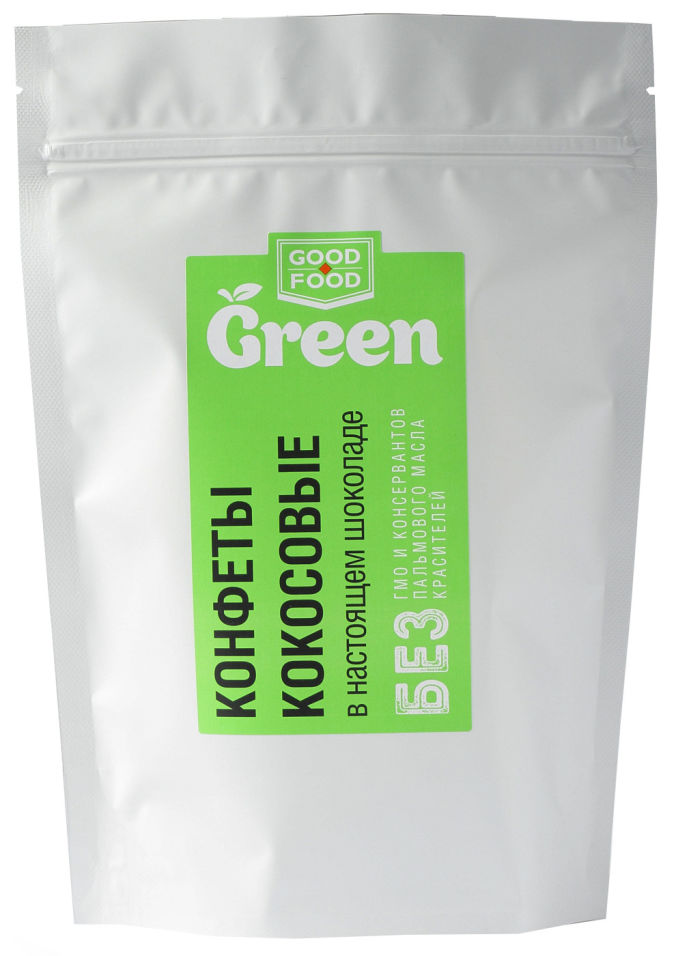 Конфеты Good Food Green Кокос в шоколаде 150г 269₽