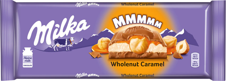 Шоколад Milka Wholenut Caramel Молочный с фундуком и карамелью 300г Шоколад Milka Wholenut Caramel Молочный с фундуком и карамелью 300г