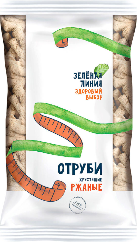 Отруби Зеленая линия Хрустящие ржаные 230г