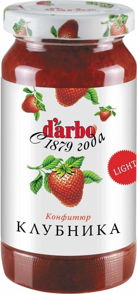 Конфитюр Darbo Клубника с пониженной калорийностью 220г