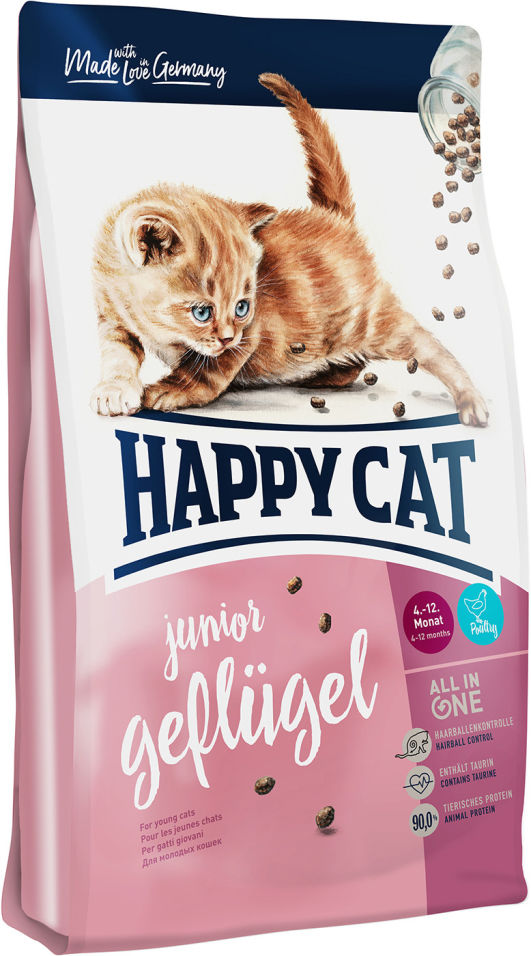 Сухой корм для котят Happy Cat Птица 0.3кг Сухой корм для котят Happy Cat Птица 0.3кг