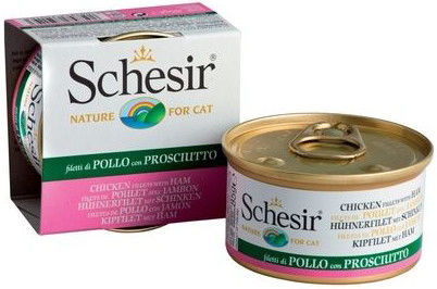 Корм для кошек Schesir Филе цыпленка и ветчина 85г Корм для кошек Schesir Филе цыпленка и ветчина 85г