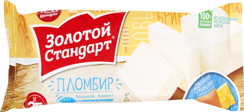 Мороженое Золотой Стандарт Пломбир Классический 180г