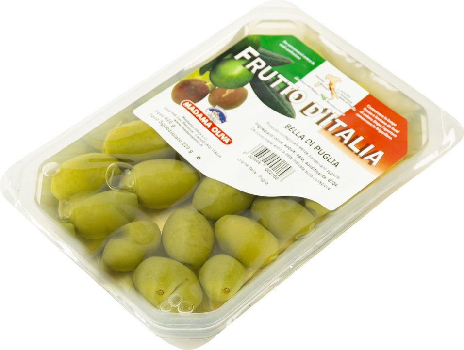 Оливки Madama Oliva Белла Пулия с косточкой 220г