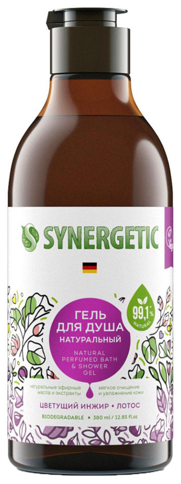 Гель для душа Synergetic Цветущий Инжир и Лотос 380мл 309₽