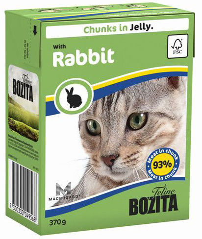 Корм для кошек Bozita Кусочки в желе с кроликом 370г Корм для кошек Bozita Кусочки в желе с кроликом 370г