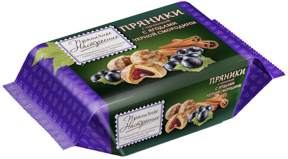 Пряники Пряничное Настроение с ягодами черной смородины 210г