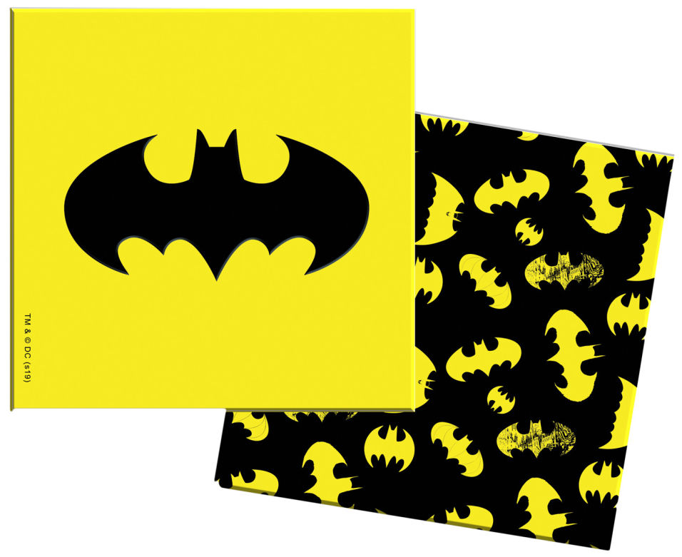 Салфетки бумажные Batman желтые 3 слоя 33*33см 20шт