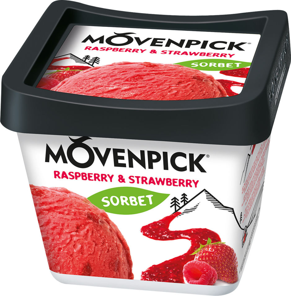 Мороженое Movenpick Raspberry & Strawberry 900мл Мороженое Movenpick Raspberry & Strawberry 900мл