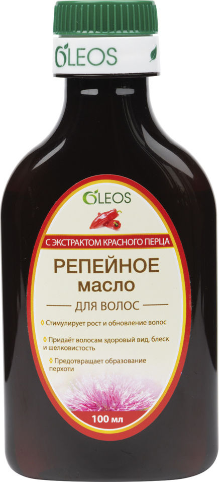 Масло репейное Oleos с экстрактом красного перца 100мл