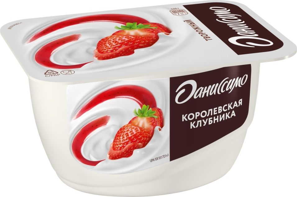 Продукт творожный Даниссимо Королевская клубника 5.6% 130г