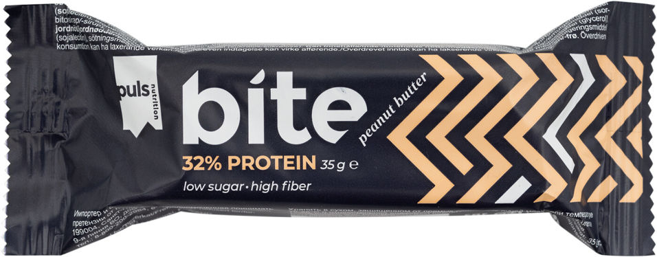 Батончик протеиновый Puls Nutrition Puls Bite Арахисовое масло 35г