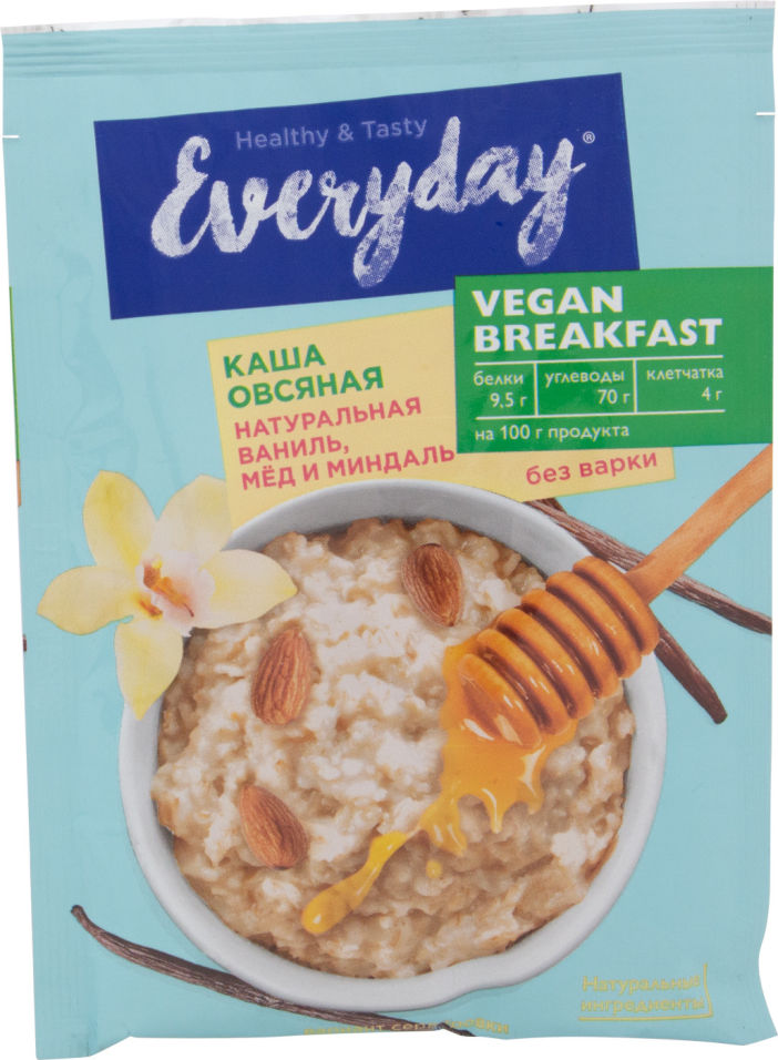 Каша Everyday Ваниль мед и миндаль 37г