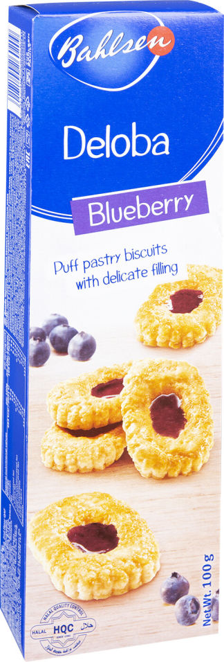 Печенье Bahlsen Deloba Слоеное с черничным желе 100г