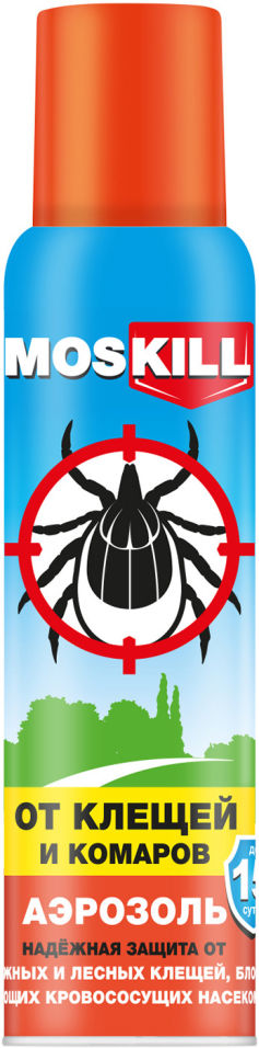 Аэрозоль от насекомых Москилл от клещей и комаров 150мл 331₽