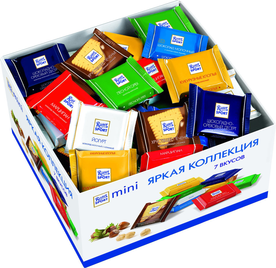 Шоколад Ritter Sport Mini Яркая коллекция 1.4кг