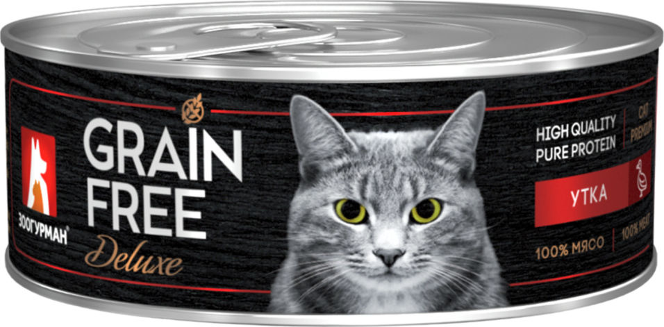 Корм для кошек Зоогурман Grain Free Deluxe со вкусом утки 100г Корм для кошек Зоогурман Grain Free Deluxe со вкусом утки 100г