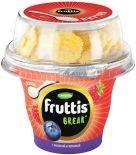 Продукт йогуртный Fruttis Вкусный перерыв Малина-черника с топпером 2.5% 175г Продукт йогуртный Fruttis Вкусный перерыв Малина-черника с топпером 2.5% 175г