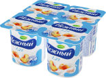 Продукт йогуртный Campina Нежный с соком персика 1.2% 4шт*100г Продукт йогуртный Campina Нежный с соком персика 1.2% 4шт*100г