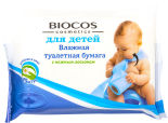 Туалетная бумага Biocos влажная для детей 45шт Туалетная бумага Biocos влажная для детей 45шт