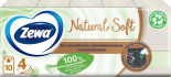 Носовые платки Zewa Natural Soft 4 слоя 9*10шт