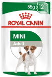 Влажный корм для собак Royal Canin Adult Mini для мелких пород кусочки в соусе 85г