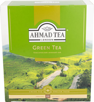 Чай зеленый Ahmad Tea 100 пак
