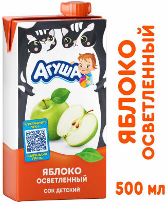 Сок Агуша Яблоко 500мл
