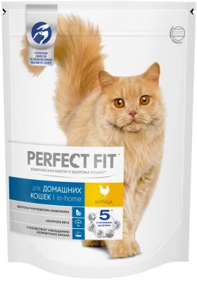 Сухой корм для кошек Perfect Fit In-Home с курицей 650г