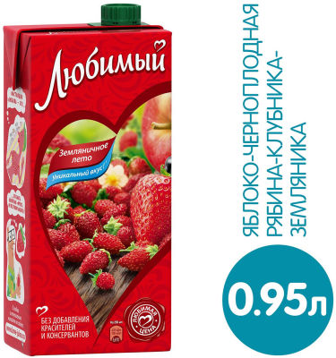 Напиток Любимый Земляничное лето 950мл