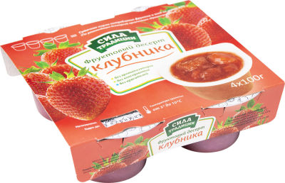 Десерт фруктовый Сила Традиции Клубника 4шт*100г