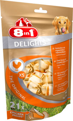 Лакомство для собак 8 in 1 Delights XS Косточки для мелких пород 21шт*7.5см