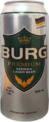 Пиво Burg Premium Lager 5.5% 0.5л