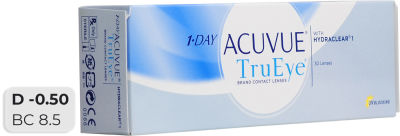 Контактные линзы Acuvue TruEye with HydraClear Однодневные -0.5/14.2/8.5 30шт