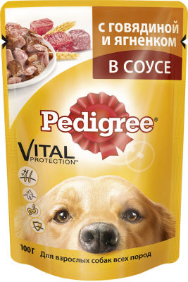 Корм для собак Pedigree с говядиной и ягненком 100г